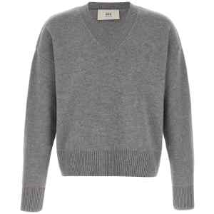 Ami Paris Puff Logo Patch Sweater