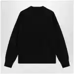 Ami Paris Black Ami de Coeur virgin wool sweater
