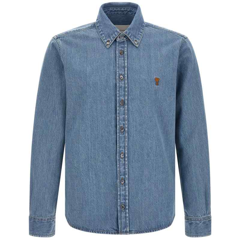 Ami Paris Ami De Coeur Denim Shirt