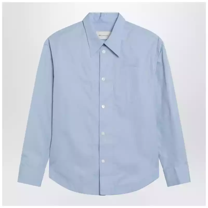 Ami Paris Ami De Coeur light blue shirt