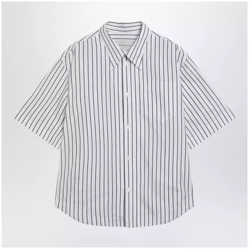 Ami Paris White striped Ami de Coeur shirt