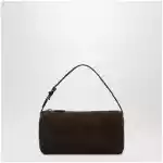 The Row 90s suede leather shoulder bag in mocha