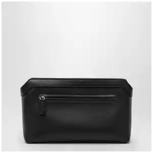 The Row Black leather clutch bag