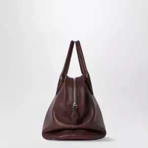 The Row Agnes soft glossy calfskin handbag in burgundy