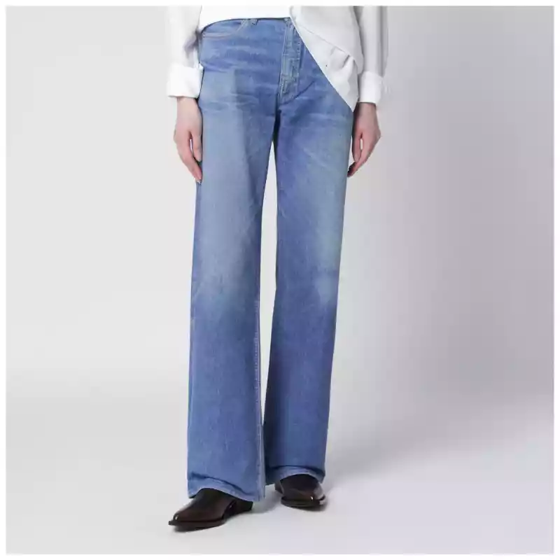 Our Legacy Wata Cut jeans with Aurora Blue digital print