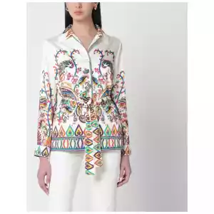ETRO Paisley-print belted shirt jacket