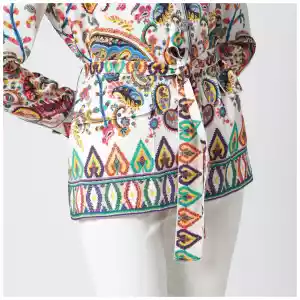 ETRO Paisley-print belted shirt jacket