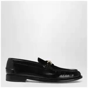 Versace Black leather Medusa 95 loafers