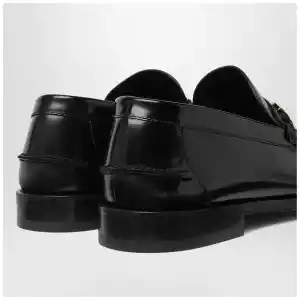 Versace Black leather Medusa 95 loafers