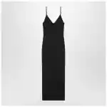 Versace Black knitted midi dress