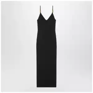 Versace Black knitted midi dress
