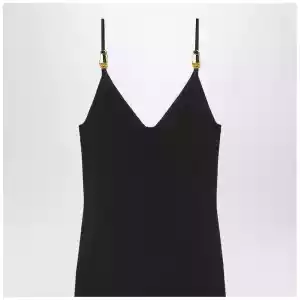 Versace Black knitted midi dress
