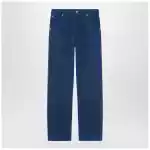 Versace Petrol blue cotton carpenter trousers
