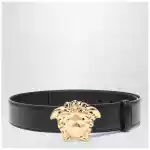 Versace Black belt with Medusa Head buckle