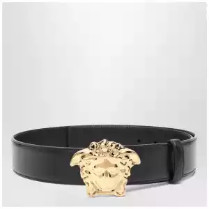 Versace Black belt with Medusa Head buckle