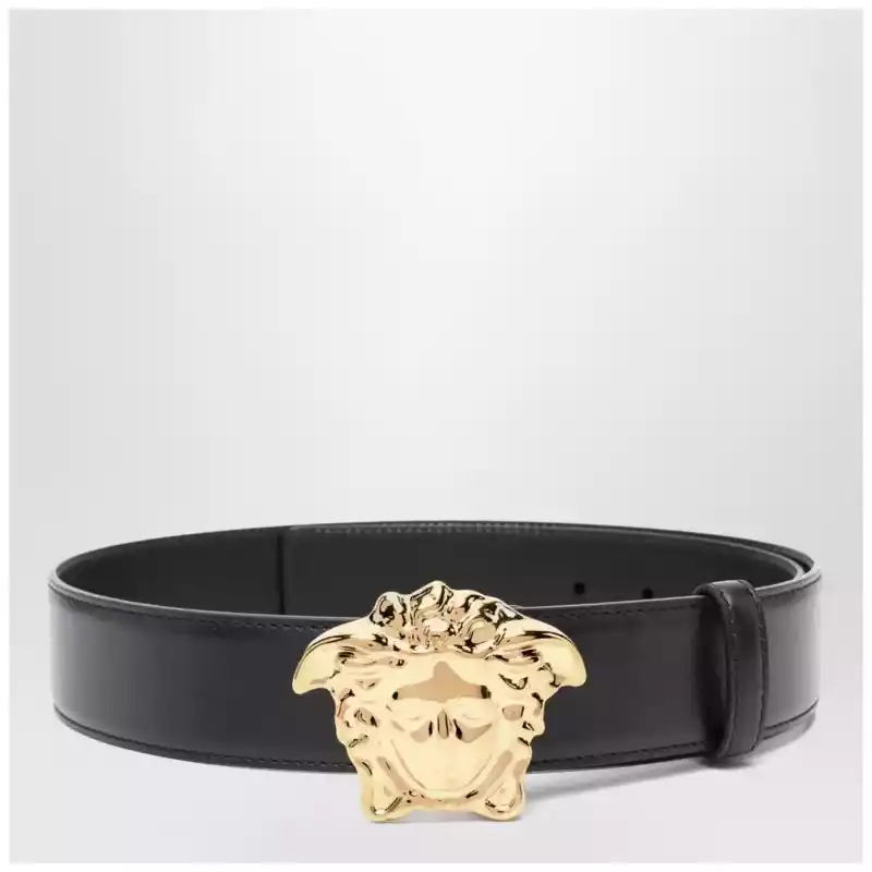 Versace Black belt with Medusa Head buckle