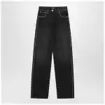 Versace Black jeans with studs and crystals
