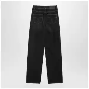 Versace Black jeans with studs and crystals