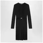 Versace Black viscose jersey midi dress