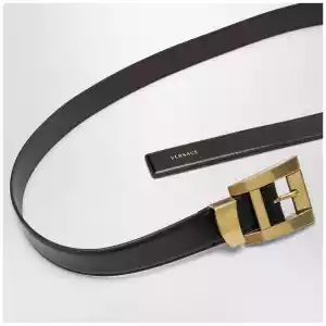 Versace Black leather belt
