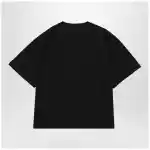 Versace Black cotton jersey T-shirt with Medusa embroidery