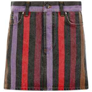 Versace Striped Denim Skirt