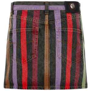 Versace Striped Denim Skirt
