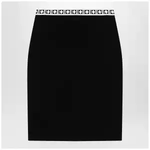 Versace Jacquard viscose-blend midi skirt in black