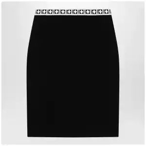 Versace Jacquard viscose-blend midi skirt in black