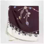Versace Stolen Jewels printed silk twill mini skirt in burgundy