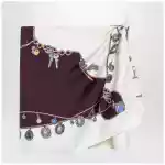 Versace Stolen Jewels printed silk twill mini skirt in burgundy
