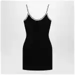 Versace Black stretch viscose mini dress