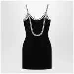Versace Black stretch viscose mini dress