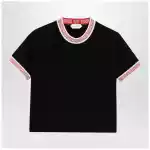 Versace Black stretch cotton jersey T-shirt