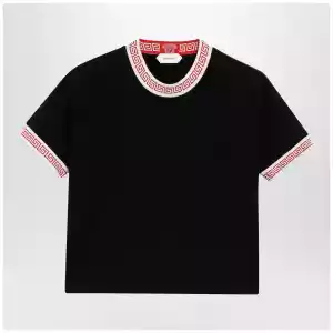 Versace Black stretch cotton jersey T-shirt