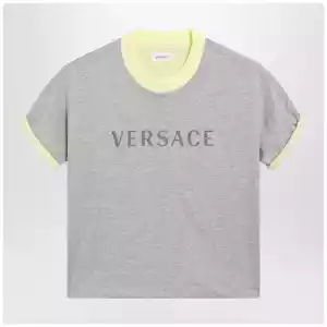 Versace Reversible grey/yellow cotton jersey T-shirt