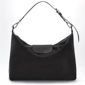 Longchamp Black XL Le Pliage Xtra leather hobo bag
