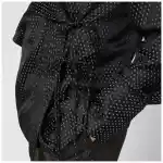 Dries Van Noten Black wrap shirt with jacquard texture