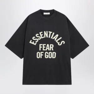 Fear of God Essentials Campus 90s T-shirt in heavy cotton, faded black