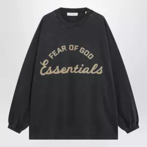 Fear of God Essentials Training 90s long-sleeve grey cotton jersey T-shirt
