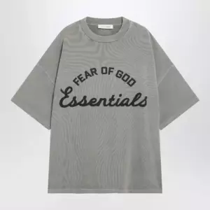 Fear of God Essentials Training 90s faded grey cotton jersey T-shirt