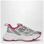 Christian Louboutin So Flo running sneaker Silver/Red
