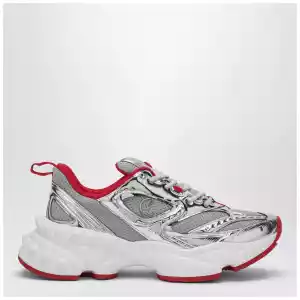 Christian Louboutin So Flo running sneaker Silver/Red