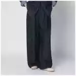 Dries Van Noten Indigo denim wide-leg trousers with pleats