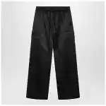 Fear of God Essentials Black satin cargo trousers