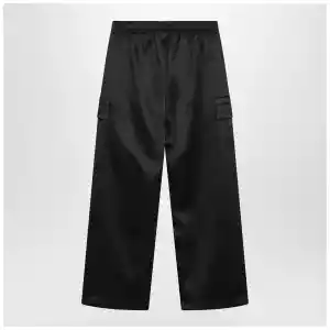 Fear of God Essentials Black satin cargo trousers