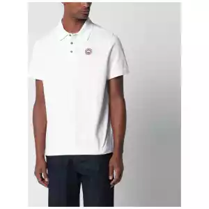 Canada Goose White polo with patch logo