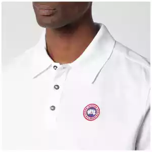Canada Goose White polo with patch logo