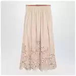 ZIMMERMANN Wylie cream colored midi skirt