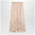 ZIMMERMANN Wylie cream colored midi skirt
